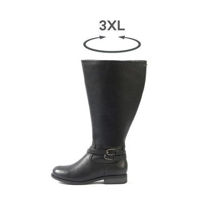 GABYLOU Botas 3XL pantorrilla ancha - modelo Lise. Negro24. 43