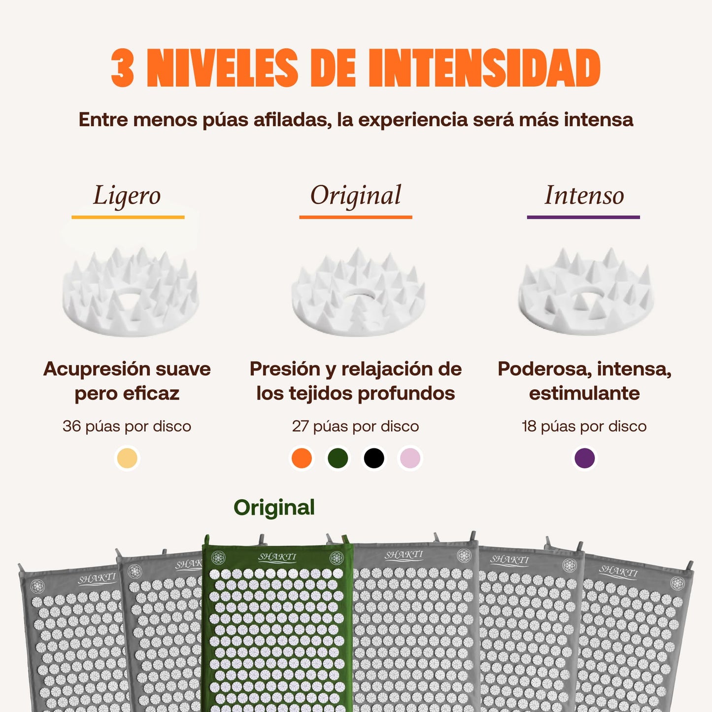 Esterilla de acupresión para relajación y masaje en todo el cuerpo